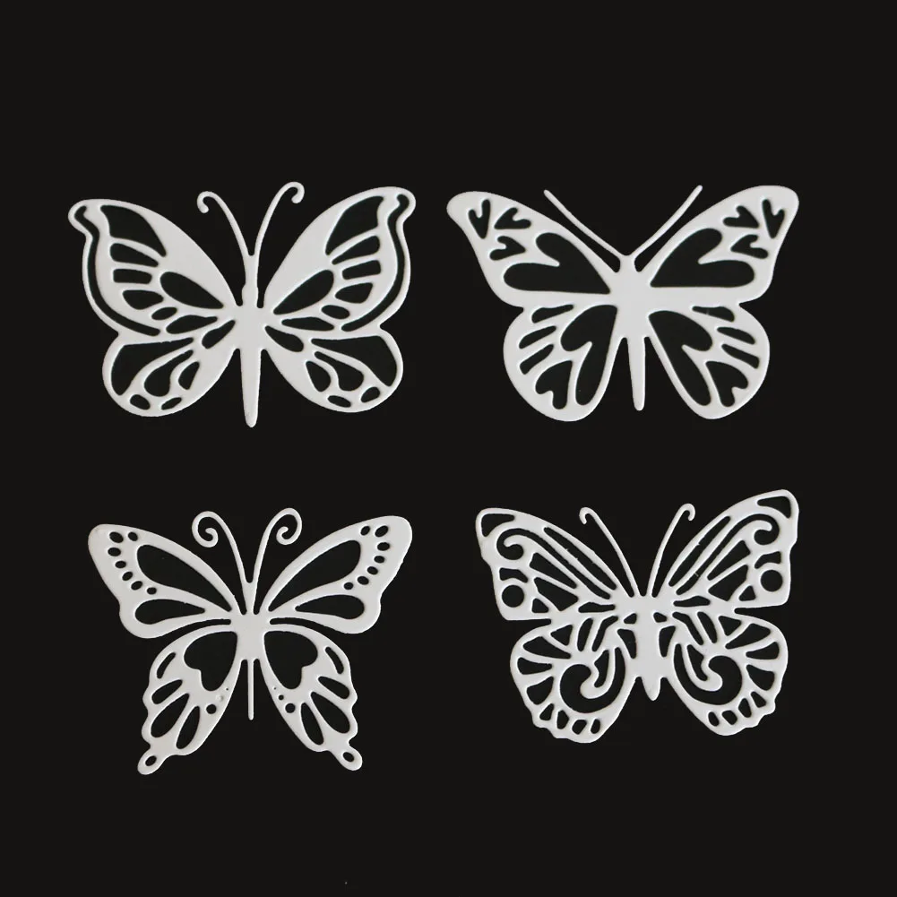 

4pcs DIY Carbon Steel Butterfly Dies Handmade Molding Cutting Template Decoration Scrapbook Craft TB Sale