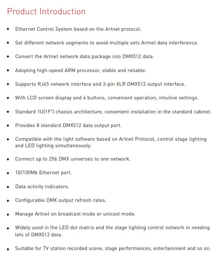 Быстрая Artnet-DMX-8 ArtNet конвертер DMX контроллер DC5-24V 512 канала* 8 портов Выход работает с MADRIX для светодиодный лампы
