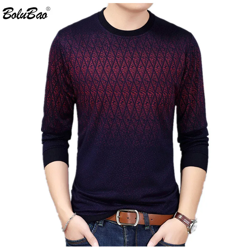 BOLUBAO Men Slim Fit Sweater 2018 Mens Casual O Neck