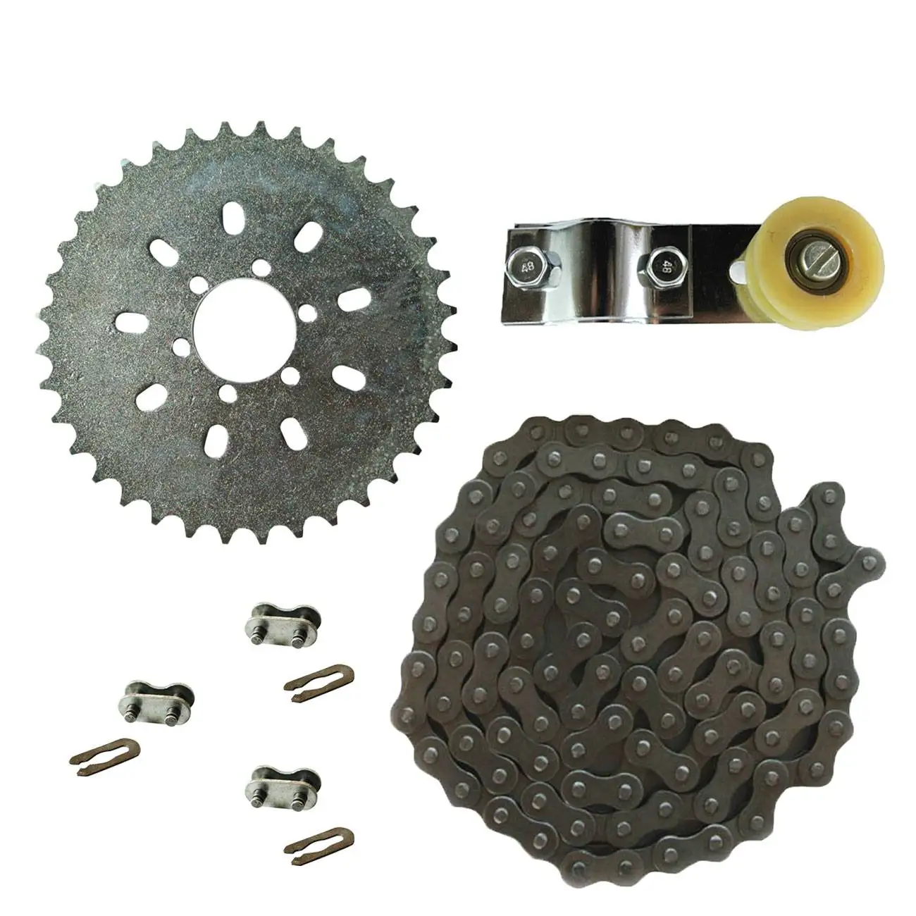 6 Holes 36 Teeth Sprocket&415 Chain&Chain Tensioner Fits 49/80cc
