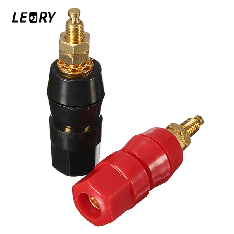 

LEORY 2 Pcs Speaker Amplifier Terminal Board Connector Audio Binding Post Socket For 4mm Banana Plug