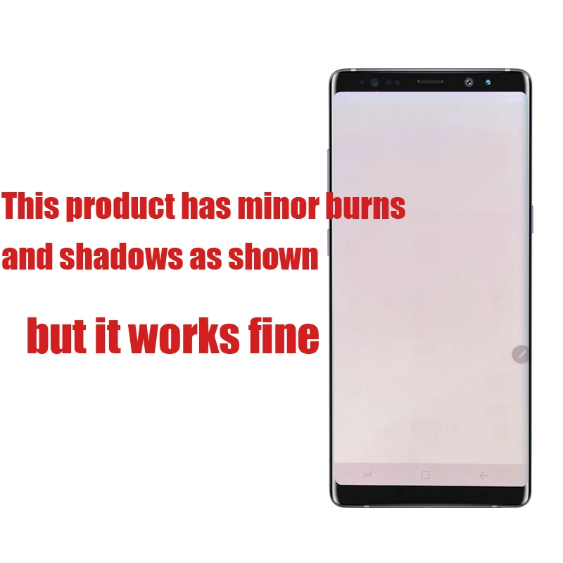 ORIGINAL 6.3'' Display with Burn-Shadow LCD for SAMSUNG Galaxy Note8 N9500 N950F N900D N900DS Touch Screen Digitizer with Frame