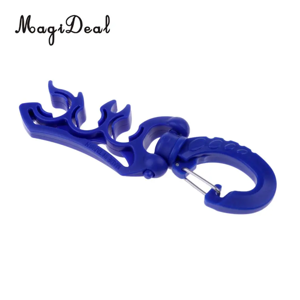 MagiDeal Premium Durable Nylon Triple 3 Hose Holder Regulator Gauge Octopus Retainer & Clip for Underwater Scuba Diving Diver
