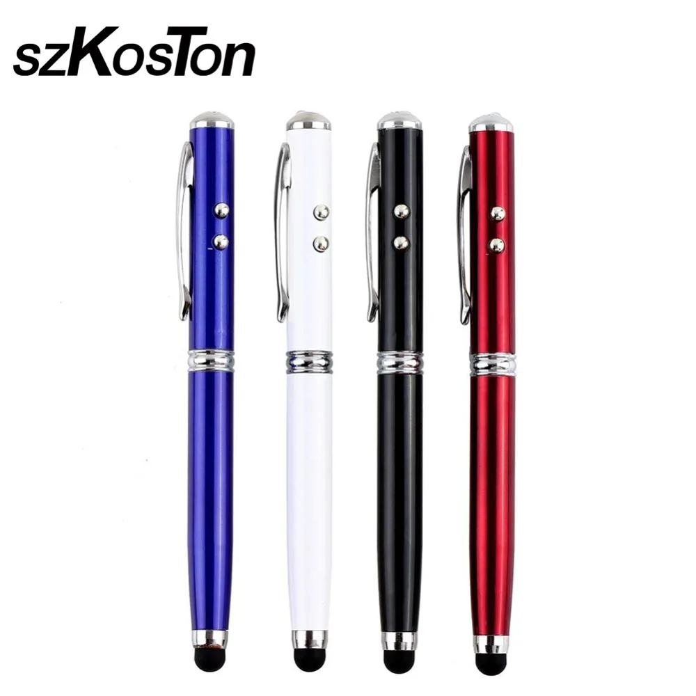 

LED Touch Screen Stylus Ball Pen 4 in 1 Laser Pointer Ball Pen for iPhone iPad Samsung Torch Touch Screen Laser Pointer Ball Pen