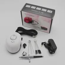 Комплект аэрографа двойного действия 7cc компрессор с воздушной щеткой мини-распылитель краски пистолет для дизайна ногтей макияж воздушная щетка ручка красоты