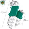 BERRYLION 9pcs Inches Hex Allen Key Set L-Shape 1/16''-3/8'' Allen Wrench Universal Key Hexagon For Repair Bicycle Hand Tools ► Photo 2/5