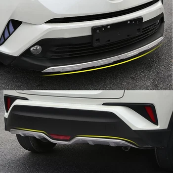 

Fit For Toyota CHR C-HR IZOA 2017 2018 2019 Front + Rear Bumper Diffuser Bumpers Lip Protector Guard skid plate Stainless steel