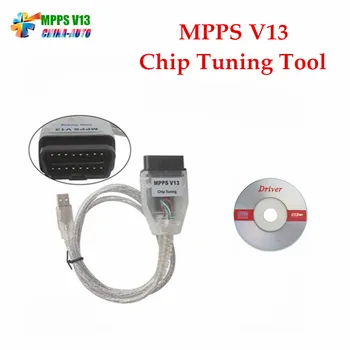 

5pcs SMPS MPPS V13.02 V13 K CAN Flasher Chip Tuning ECU Programmer Remap OBD2 MPPS V13.02 Diagnostic Cable With Multi-Language