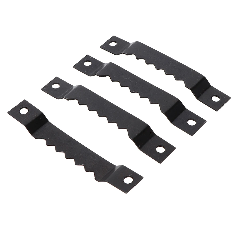 100Pcs Black Metal Sawtooth Photo/Picture Wooden Frame Hanging Hangers Double Hole, for Home Decoration Hanging Hardware, 65mm