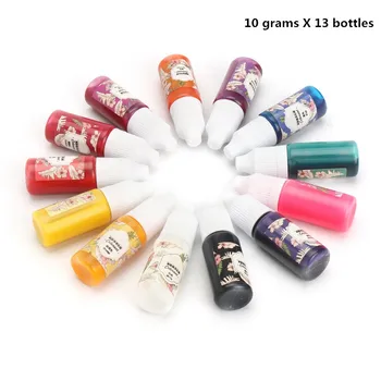 

KiWarm New 13Pcs 10g Epoxy UV Resin Coloring Dye Colorant Pigment DIY Handmade Crafts Art Sets 13 Colors Easy Drop Tip No Smell