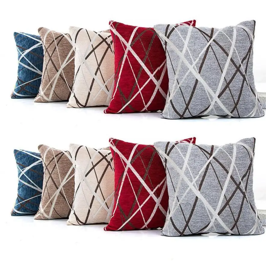 

Stylish Simplicity Polyester pillow case decorative cushion covers pillowcases Sofa Throw Pillow Case Home Decor #35