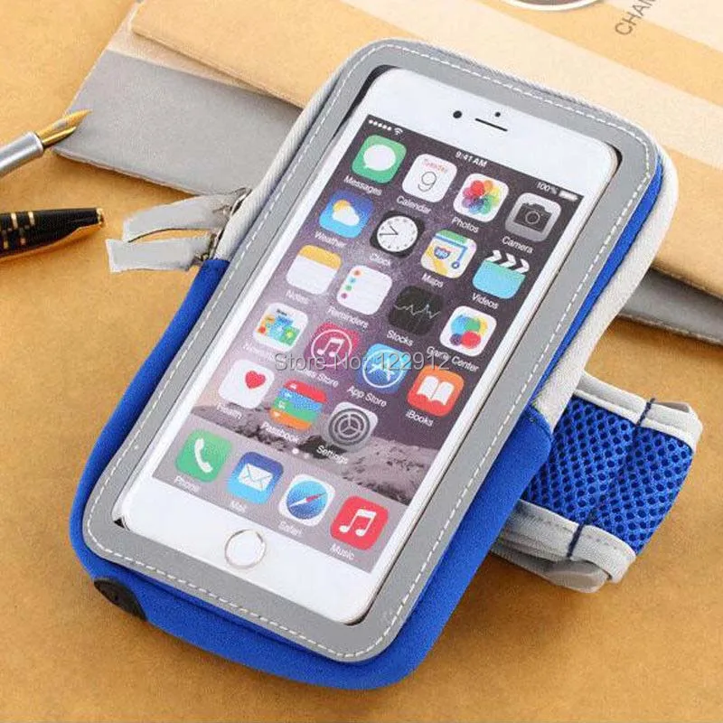Universal Sport Running Riding Arm Band Case For Cell Phone Holder Zipper Bag-3