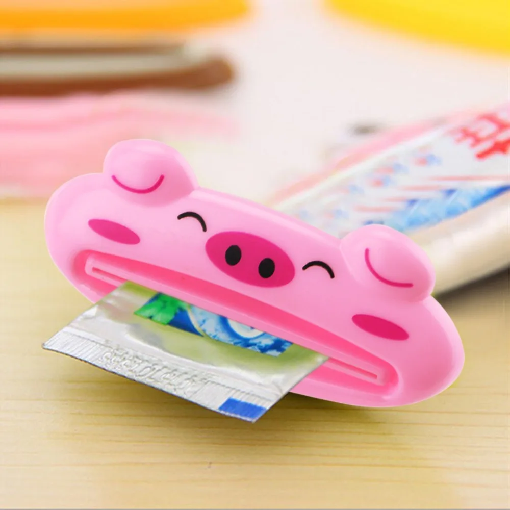 

10pcs/lot Portable Cartoon Toothpaste Squeezer Bathroom Accessories Toothpaste Dispenser Home Tube Rolling Holder Easy Press