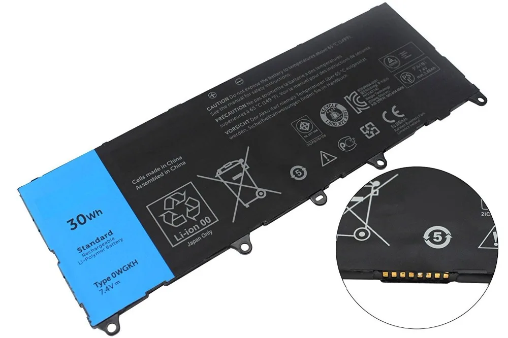 7,4 V 30Wh/3850 mAh Подлинная Оригинальная батарея(0 WGKH) для ноутбука Dell Latitude 10e H91MK Y50C5 OWGKH