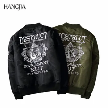 

Original Embroidery Bergamot MA-1 Pilot Jacket 2017 West Coast Street Cotton Men Tide Loose Baseball Jacket Student Cotton
