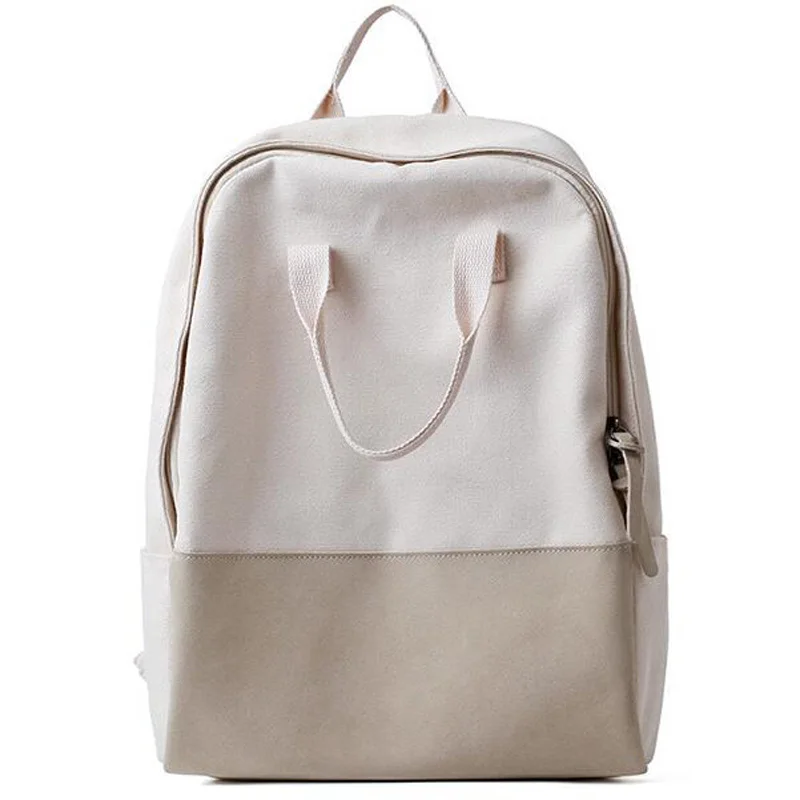 

Women Backpacks Canvas Stitching Backpack Teenage Girls Female School Shoulder Bag Lady's Backpack mochila