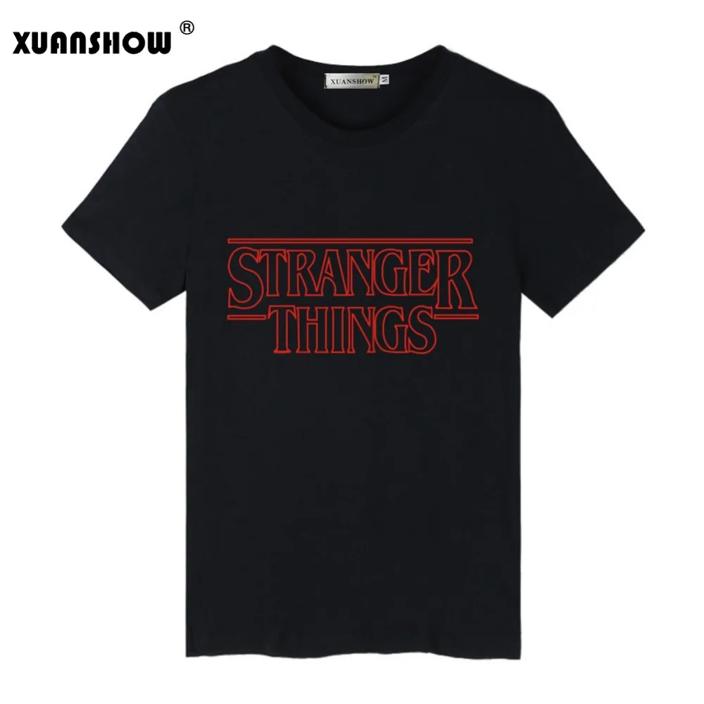 XUANSHOW футболка 2020 Летняя женская рубашка с надписью STRANGER THINGS повседневные женские