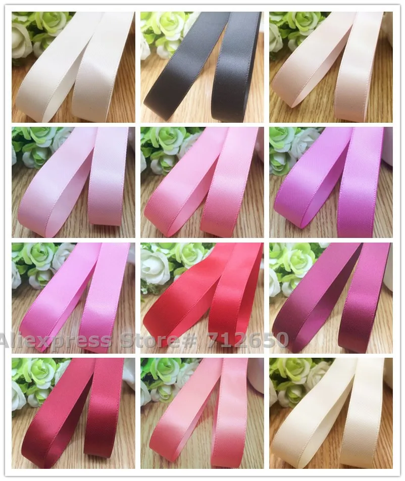 5/8 ''(16 мм) однотонная атласная лента Двусторонняя сатиновая hairbow Портплед