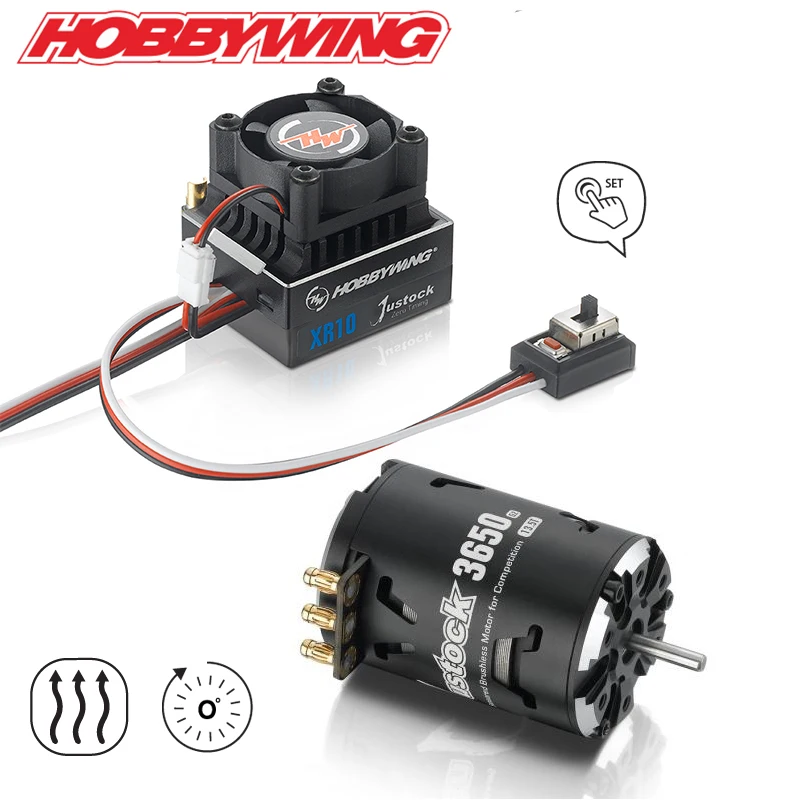 Fatjay Hobbywing Xerun Justock 3650 Sd G2.1 Motore Sensibile Senza Spazzole Con Xerun Xr10 G3 Justock 60A Esc Combinato Per Auto