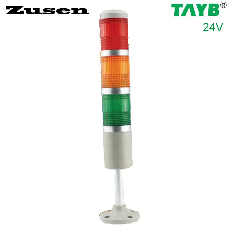 Zusen Новый 24 В цвет красный, желтый и зеленый светодиодный 50 мм башня световой сигнал с трехслойной