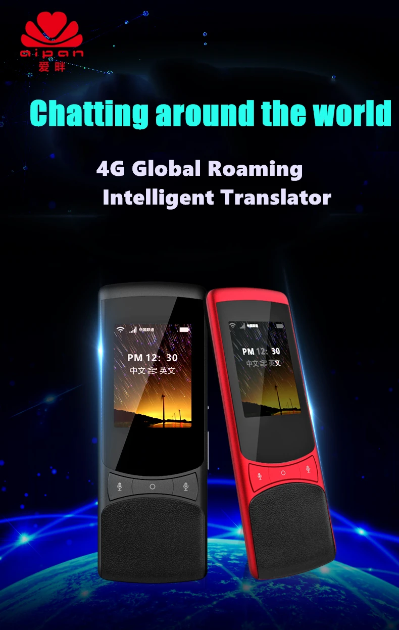 

4G global Netcom Z1 Smart Instant Voice Offline Translator Real Time Multi-Languages 512MB+4GB photo Recording