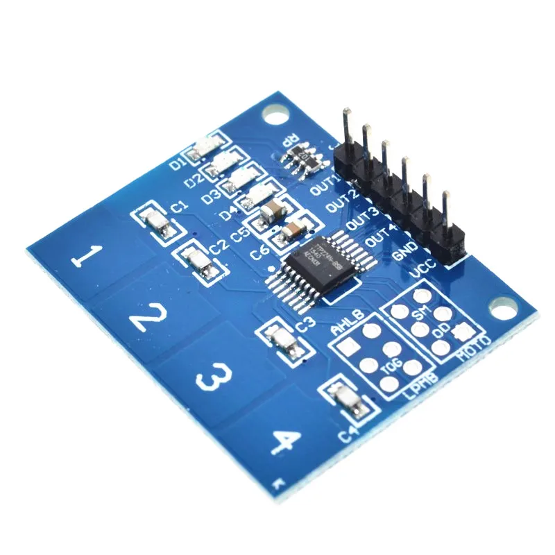 1PCS TTP224 4 road capacitive touch switch digital touch sensor module For arduino