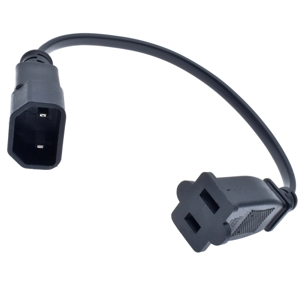 IEC 320 C14 к Nema 1 15R удлинитель для PDU/UPS папа нам 2pin плоский розетка адаптер питания