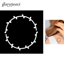 1 лист круглый маленький хна тату трафарет браслет дизайн для женский боди-арт Индия для росписи хной шаблон для татуировок Свадьба G123