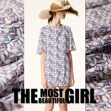 9 мм микро толстый выпуск Шелковый шифон четырехлистный цветок клевера тутового шелка платье Заказная ткань