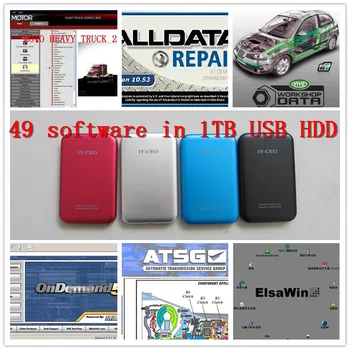

universal Auto Repair all data software Alldata 10.53 Mitchell on demand 5 2015 49 software in 1TB new HDD usb3.0