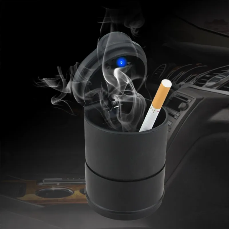 

Cigarette ash box car soot cylinder with LED lamp portable cigarette ash cigarette cigarette ash cigar tube cup holder Ashtray