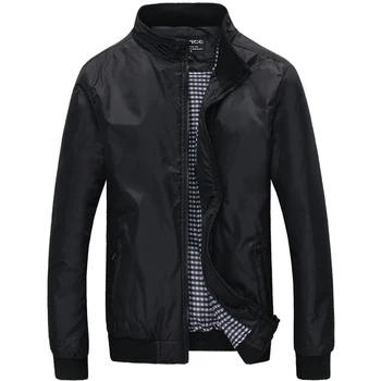 

2019 New Solid Casual Jacket Men Spring Autumn Outerwear Fashion Streetwear Mens Bomber Jackets Male Coats Dropshipping