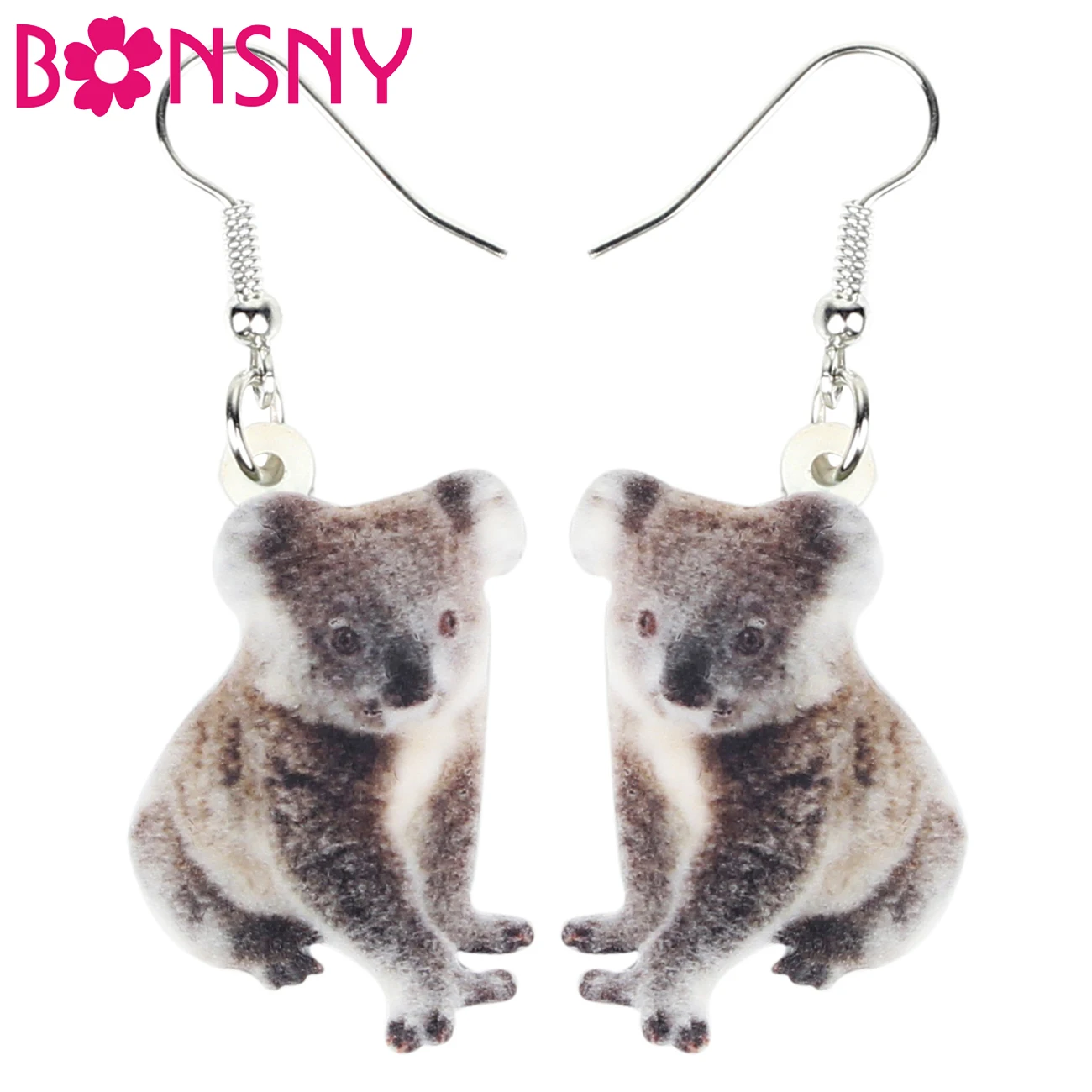 

Bonsny Statement Acrylic Sweet Koala Bear Earrings Drop Dangle Australian Cartoon Animal Jewelry For Women Girls Teens Gifts New