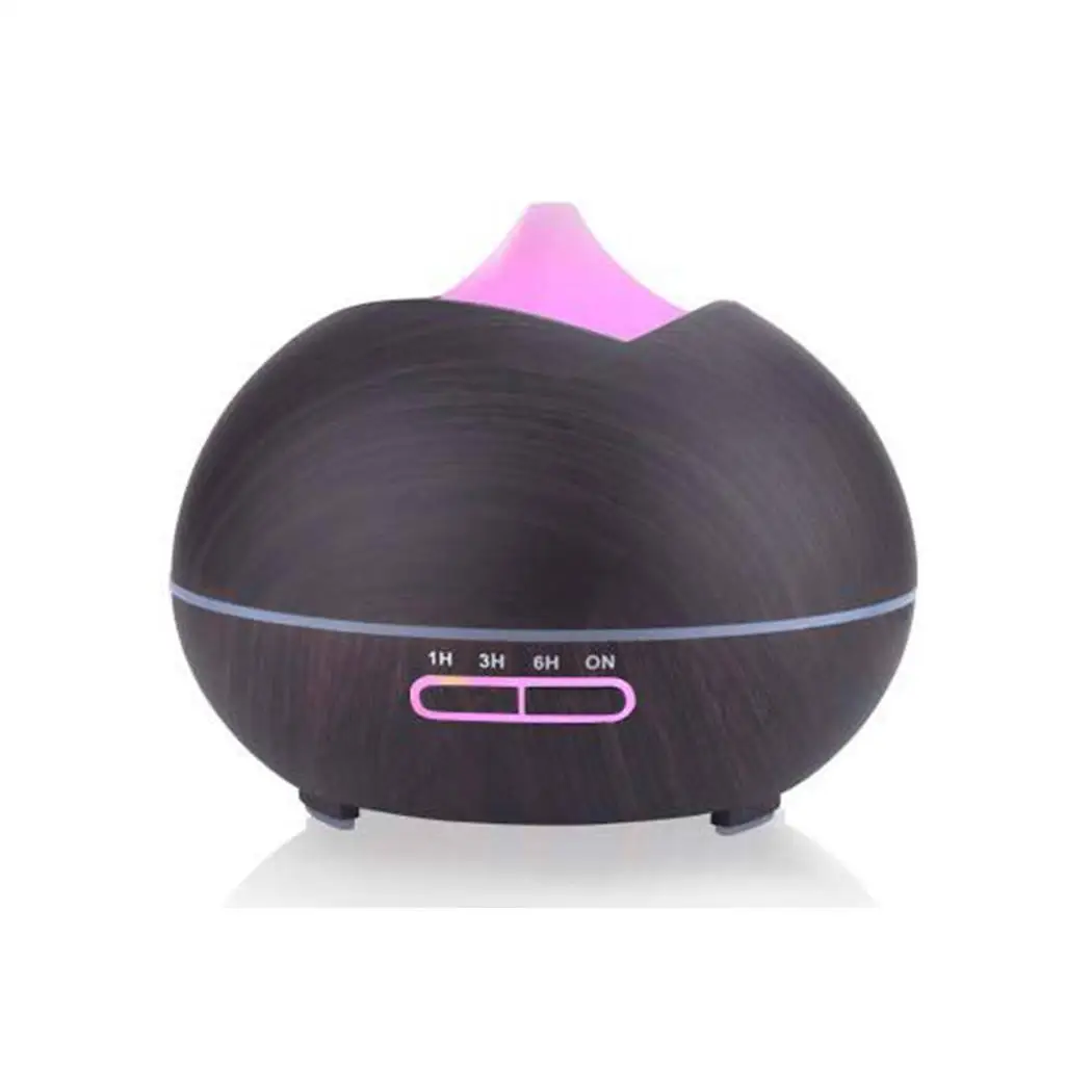 

400ml Ultrasonic Air Humidifier Aroma Essential Oil Diffuser Timing Humidifier Mist Fogger Maker LED Light Wood Grain Home