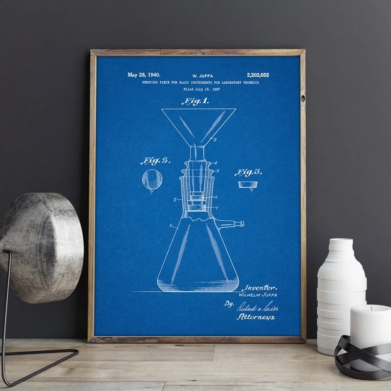 Test Tubes Patent Poster Wall Decoration