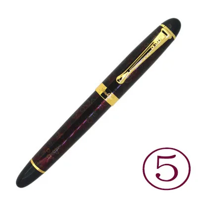 Deep Red Jinhao качество G перо металлическое модифицированное Caneta каллиграфия круглый корпус цветок тело английская перьевая ручка канцелярские заменители dip Ручка - Цвет: Deep Red