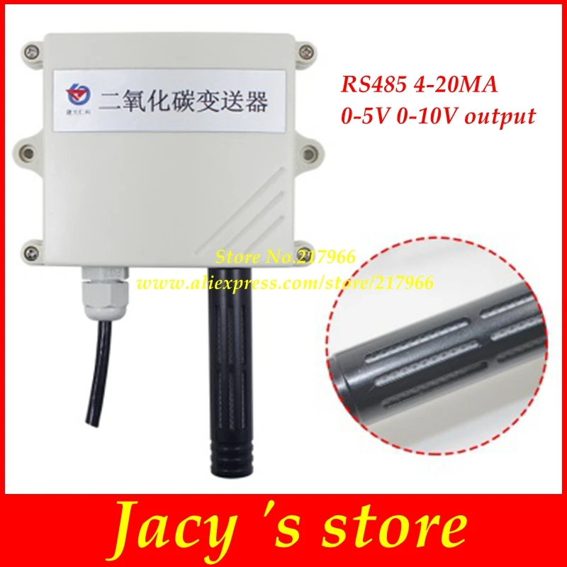 

carbon dioxide transmitter dioxide sensor co2 transmitter industrial high precision RS485 4-20MA 0-5V 0-10V output probe 5000ppm