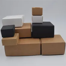 10 шт Черная крафт-бумага крафт-коробка маленькая белая мыльная картонная бумажная упаковка/посылка коробка коричневая конфетная Подарочная коробка для ювелирных изделий