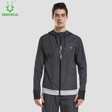 Vansydical мужская одежда на молнии, куртки с капюшоном для бега, топы для фитнеса, спортзала, ветрозащитные куртки для спорта на открытом воздухе