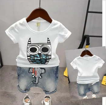 

boys clothing sets summer suits short sleeve Cartoon T-shirt+ shorts 2pcs kids clothes children clothing set 2-6years