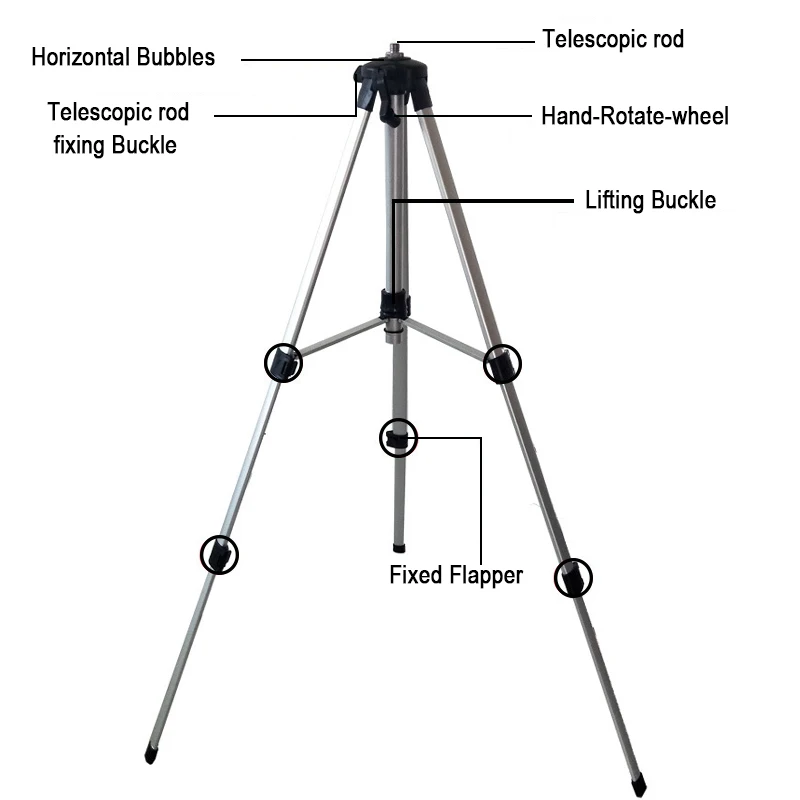 Нормальная регулируемая высота штатива для лазерного уровня или другого оборудования