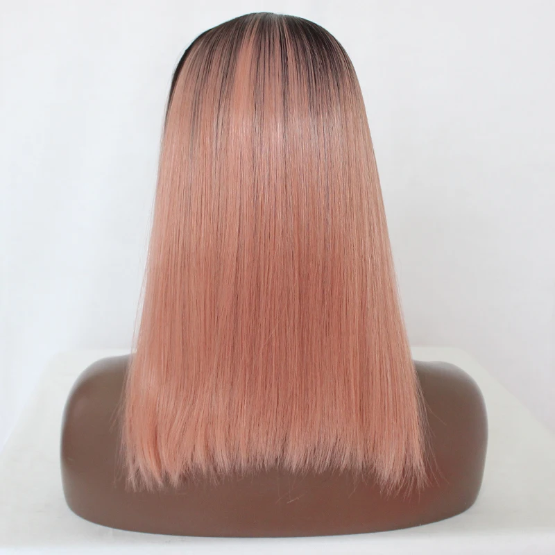 Do Laço Sintético Perucas de Cabelo Sem Cola para Preto mulheres