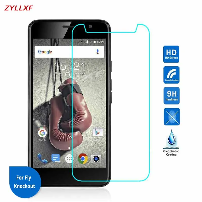 

For Fly Knockout FS524 Tempered Glass Premium Screen Protector Film 5.0 inch 9H 2.5D Safety Film On FS 524