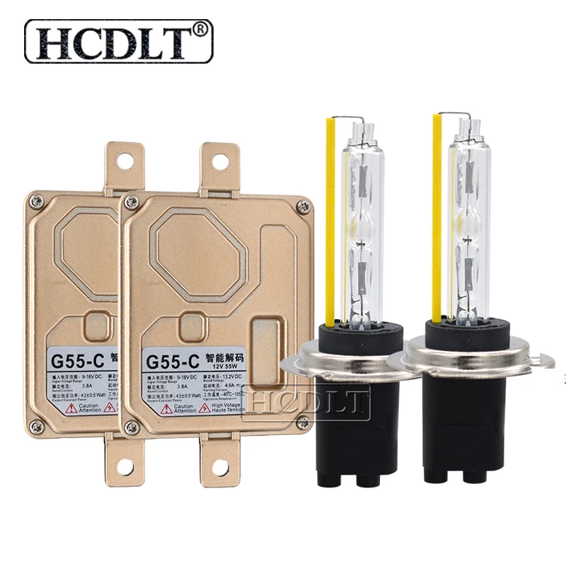 HCDLT супер Canbus HID комплект ксеноновых передних фар 55 Вт H1 H3 H7 H11 9005 9006 9012 D2H 5500K