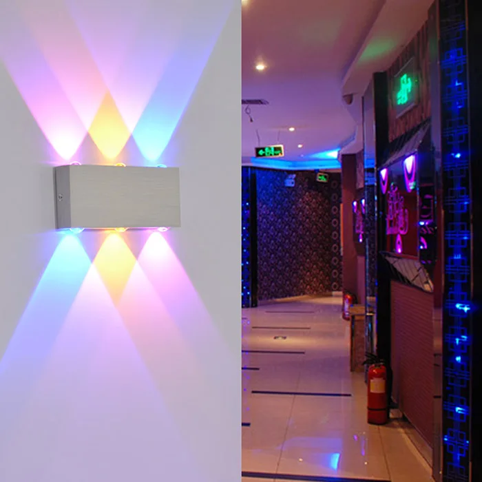 

YooE Indoor 6W LED Wall Lamps AC100V/220V Aluminum Decorate Wall Sconce bedroom LED Wall Light Warm/Cold White Yellow/Colorful