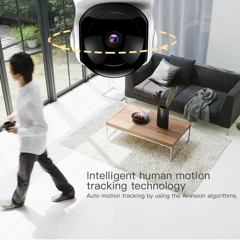 

1080p 2.0mp ip wifi camera cctv security home motion detection tracing recording night vision support for google home alexa