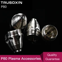 Plasma cutter accesories=90 pcs P80 torch consumables cutting tips suitable 80A plasma cutting gun Plasma cutter accesories=90 pcs P80 torch consumables cutting tips suitable 80A plasma cutting gun