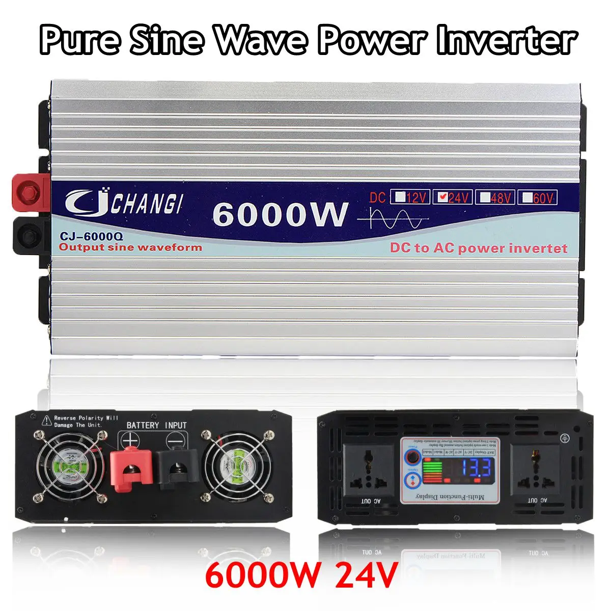Автомобильный инвертор 12V 220V 3000W/4000W/5000W/6000W Интеллектуальный трансформатор