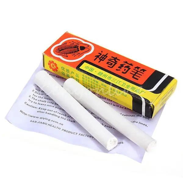 

2Pcs Anti Cockroach Killing Bait Box Miraculous Insecticide Chalk Pest Cockroach Roaches Magic Pen