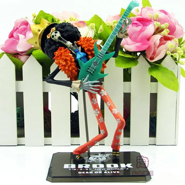 Best Price Free Shipping Japanese Anime Cartoon Two Years Later One Piece Brook PVC Action Figure Model Collection Toy KA0294